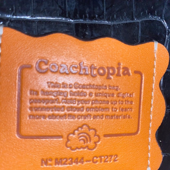 Coach Ergo bag in black croc embossed leather - Picture 5 of 14